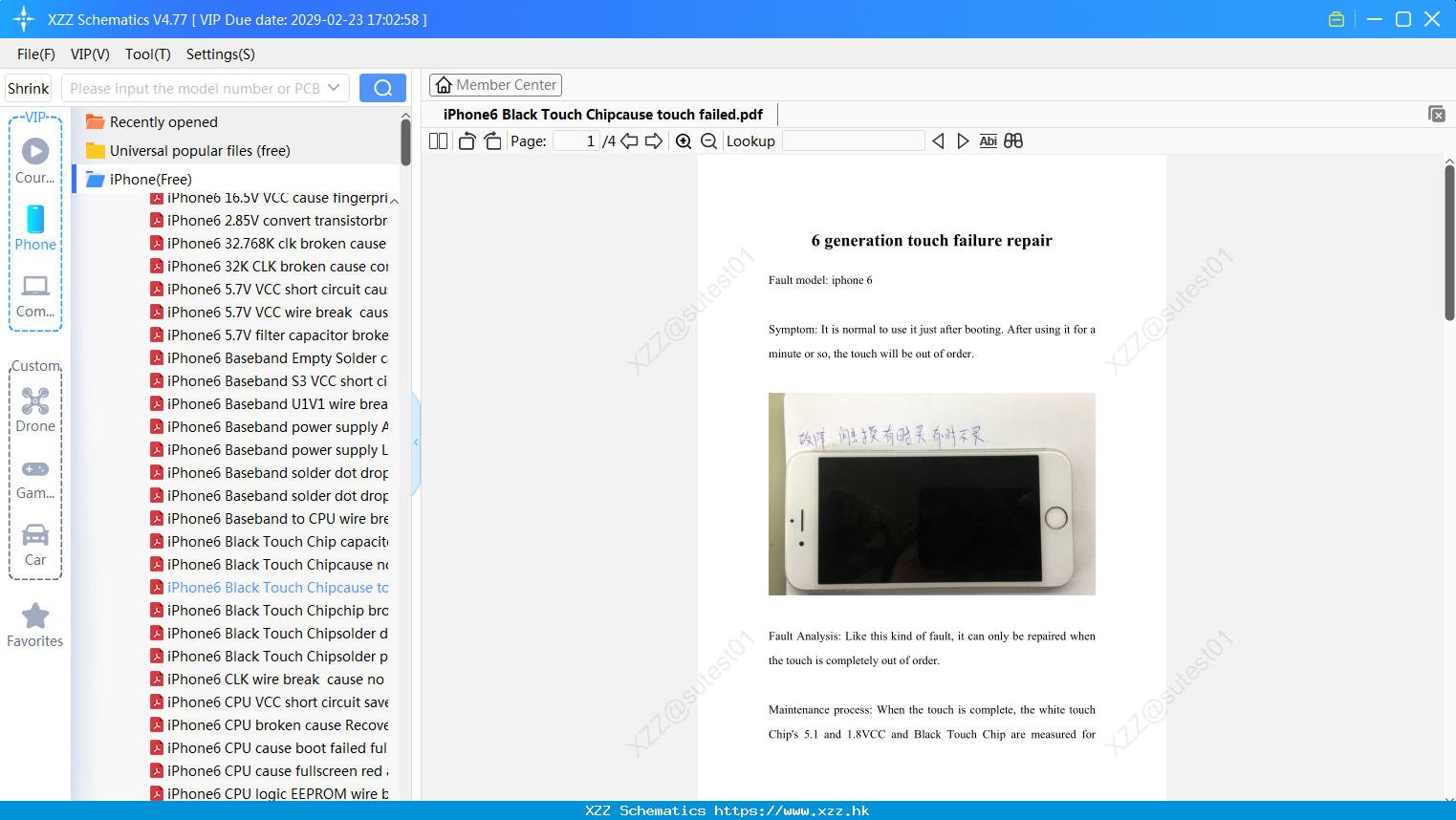 IPhone6 Black Touch Chipcause Touch Failed